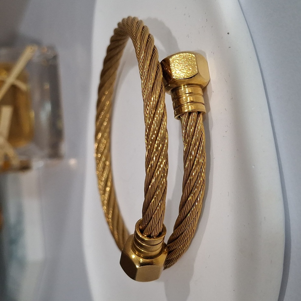 Stainless Steel Twisted Chain Bracelet